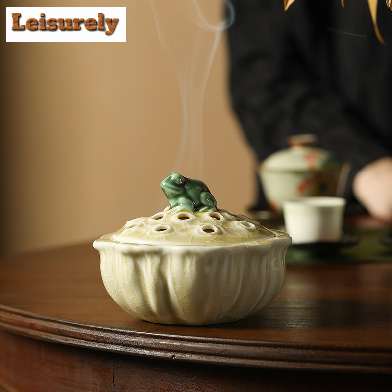 Zen Candle Supplies - Lotus Pond Frog Fun Incense Holder