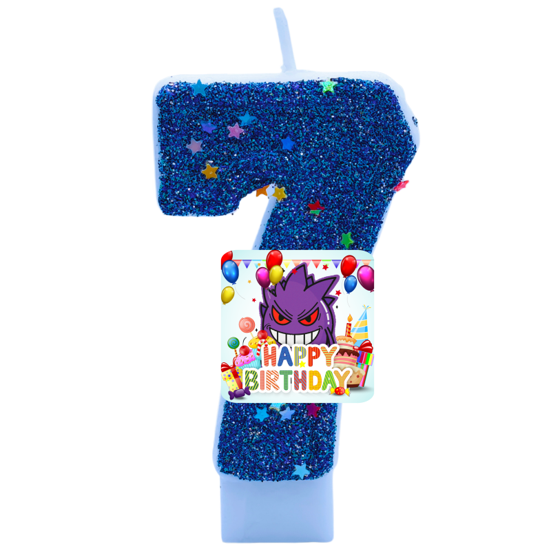 Zebra Candle Supplies - Pokemon Gengar Candles Themed Birthday Number