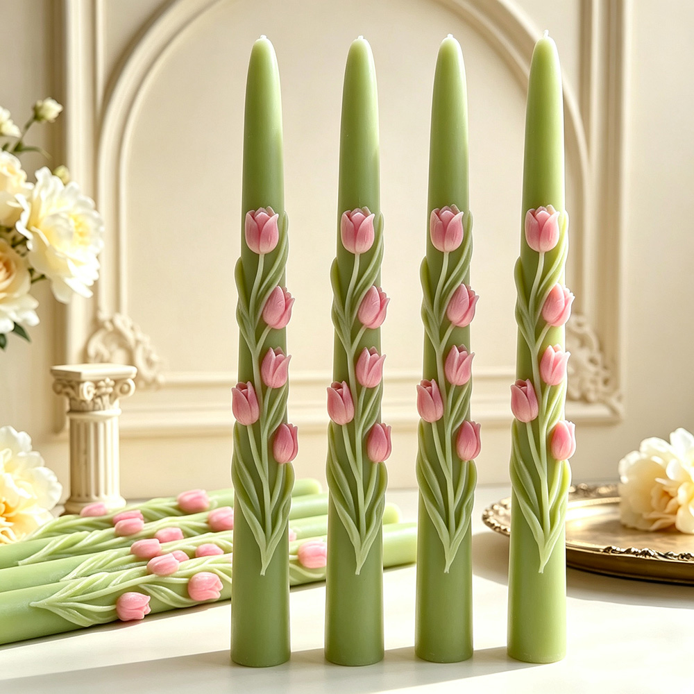 Long Pole Flower Taper Candle  - Candle Supplies Storage recension och pris