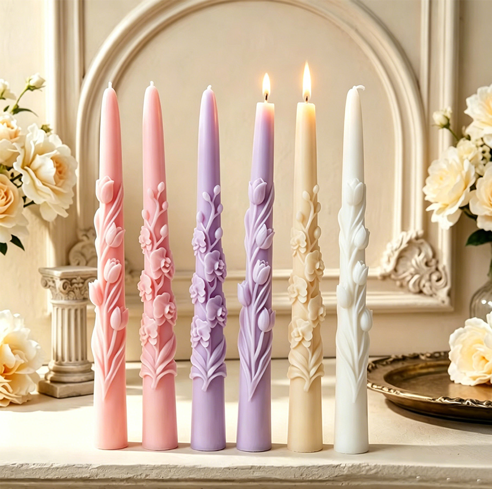 Long Pole Flower Taper Candle  - Candle Supplies Storage recension och pris