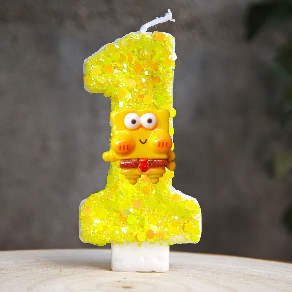 Cute Spongebob Candle Number 0 - Zebra Candle Supplies recension och pris