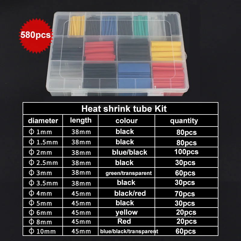580pcs/Set Waterproof Shrinkag - Shrink Sleeve Pvc recension och pris