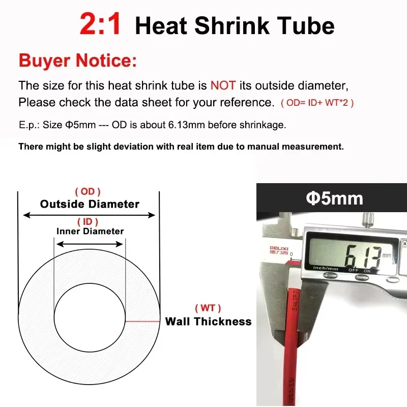1~10m Heat Shrink Heatshrink T - Shrink Sleeve Pvc recension och pris
