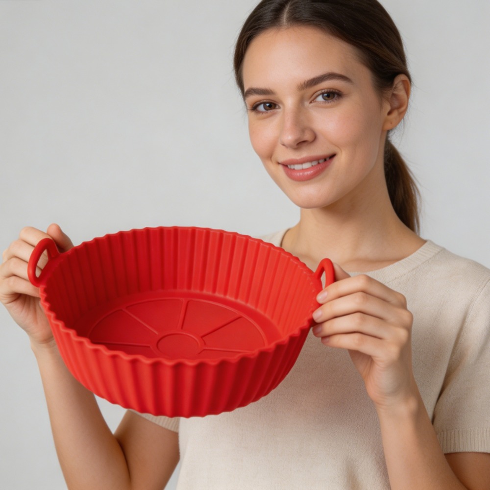 Round Silicone Air Fryer Liner - Heat Resistant Mat recension och pris