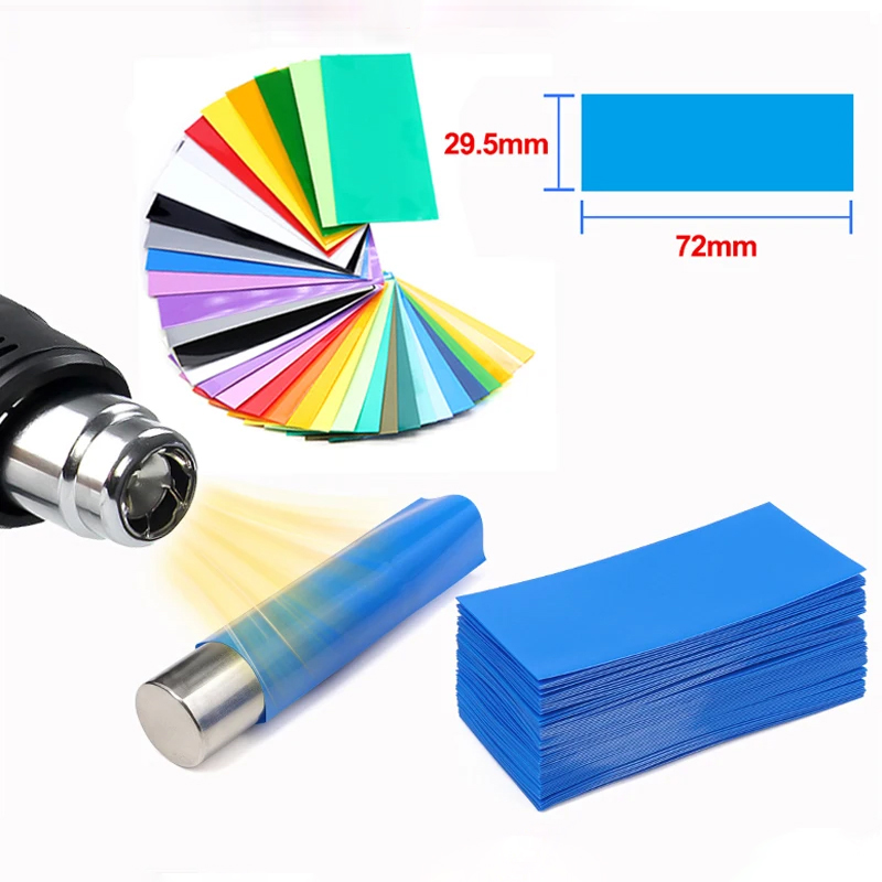 100~1000pcs PreCut 18650 Batte - Shrink Sleeve Pvc recension och pris