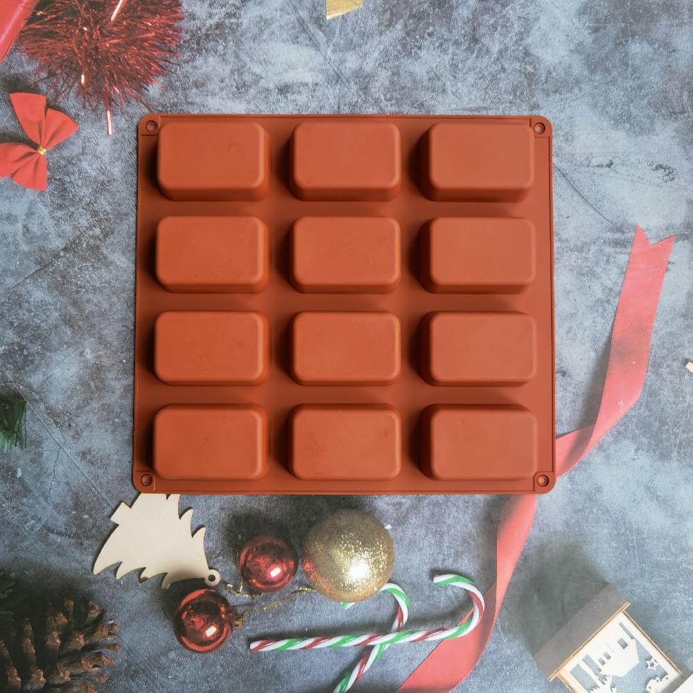 12 Cavity Square Silicone Soap - Candle Supplies Storage recension och pris