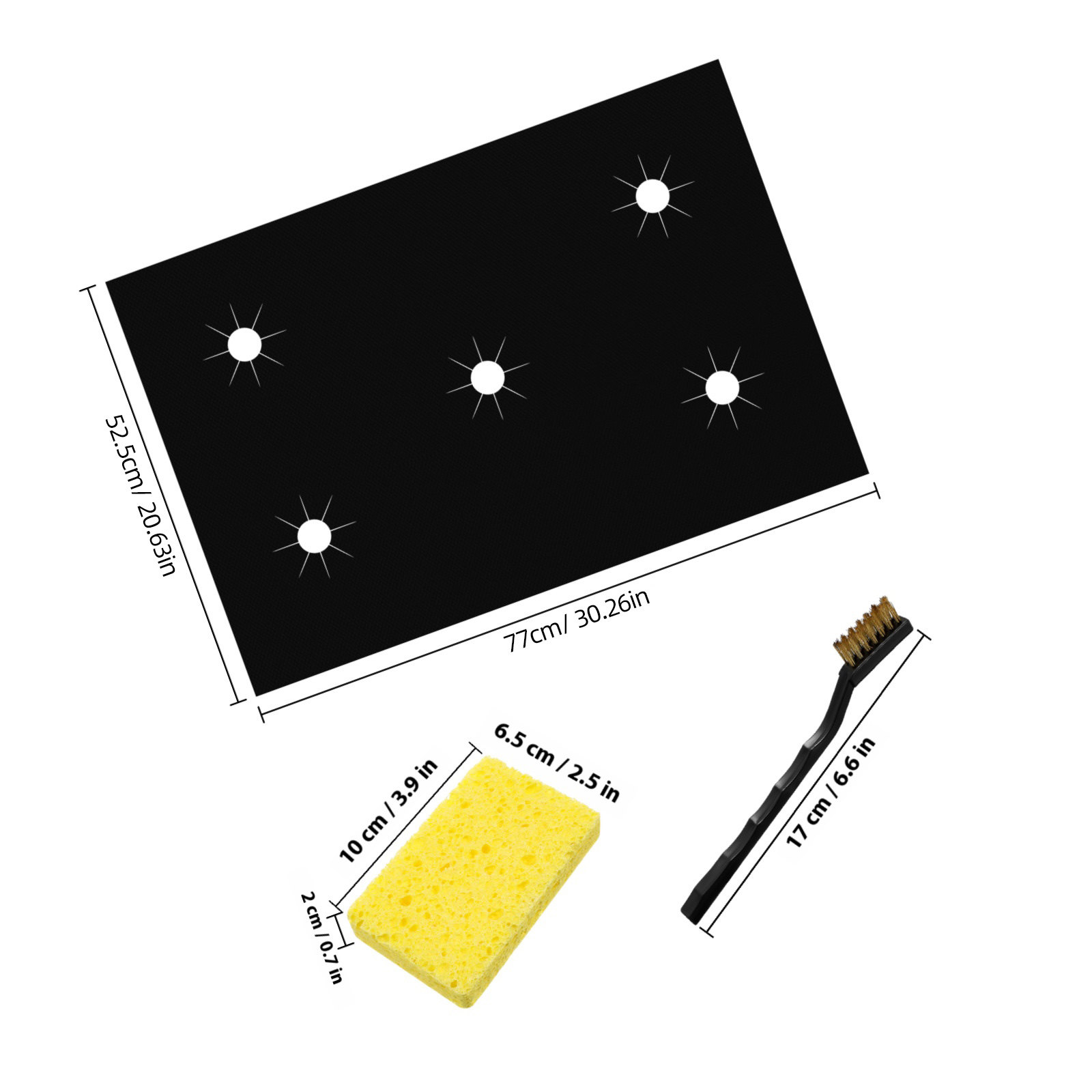 1Set Stove Top Cover for Gas C - Heat Resistant Mat recension och pris