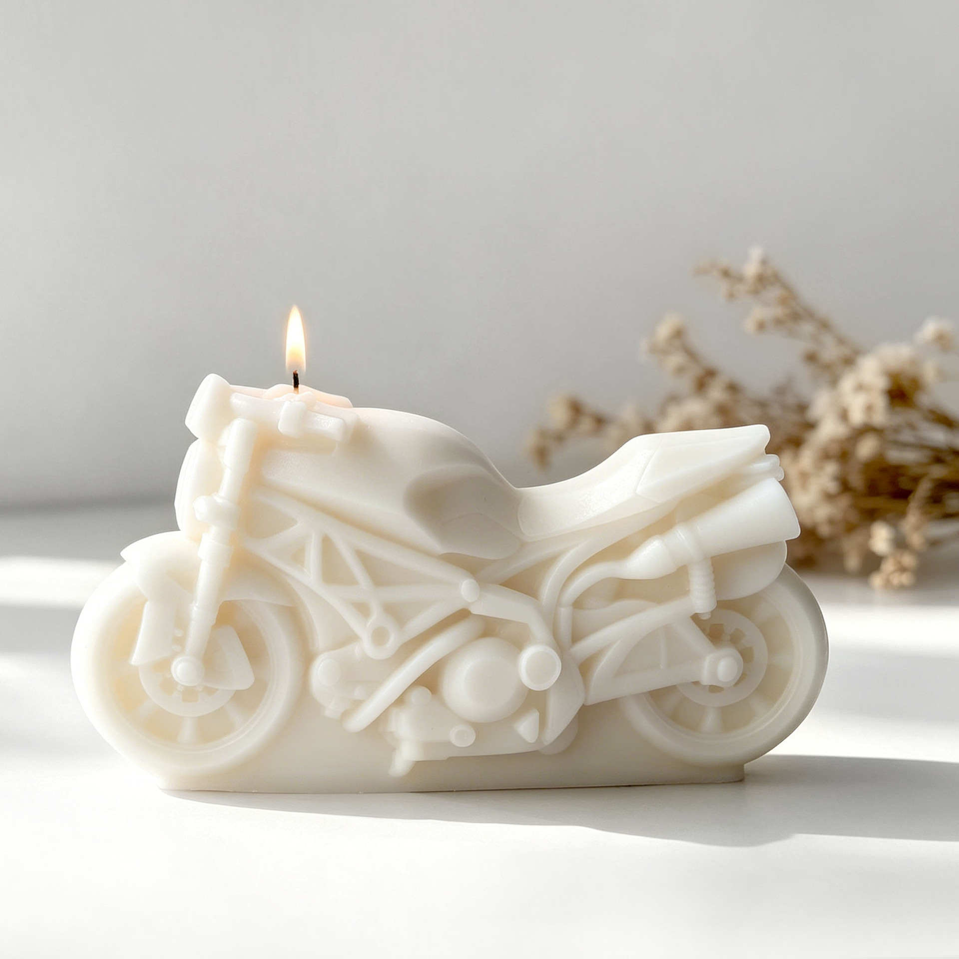 Motorcycle Design Candle Silic - Candle Supplies Storage recension och pris