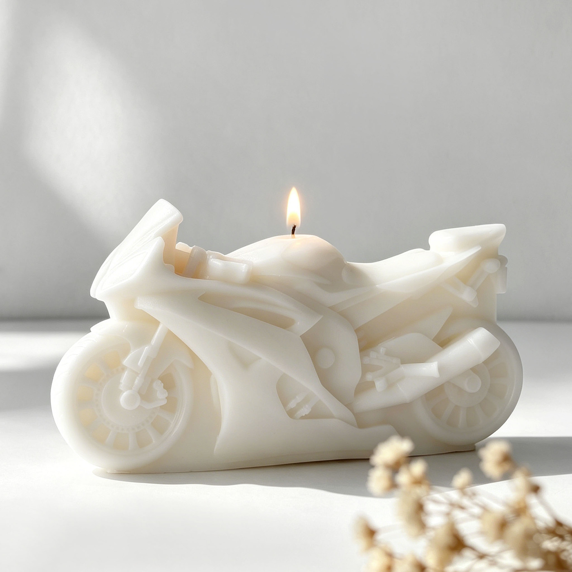 Motorcycle Design Candle Silic - Candle Supplies Storage recension och pris