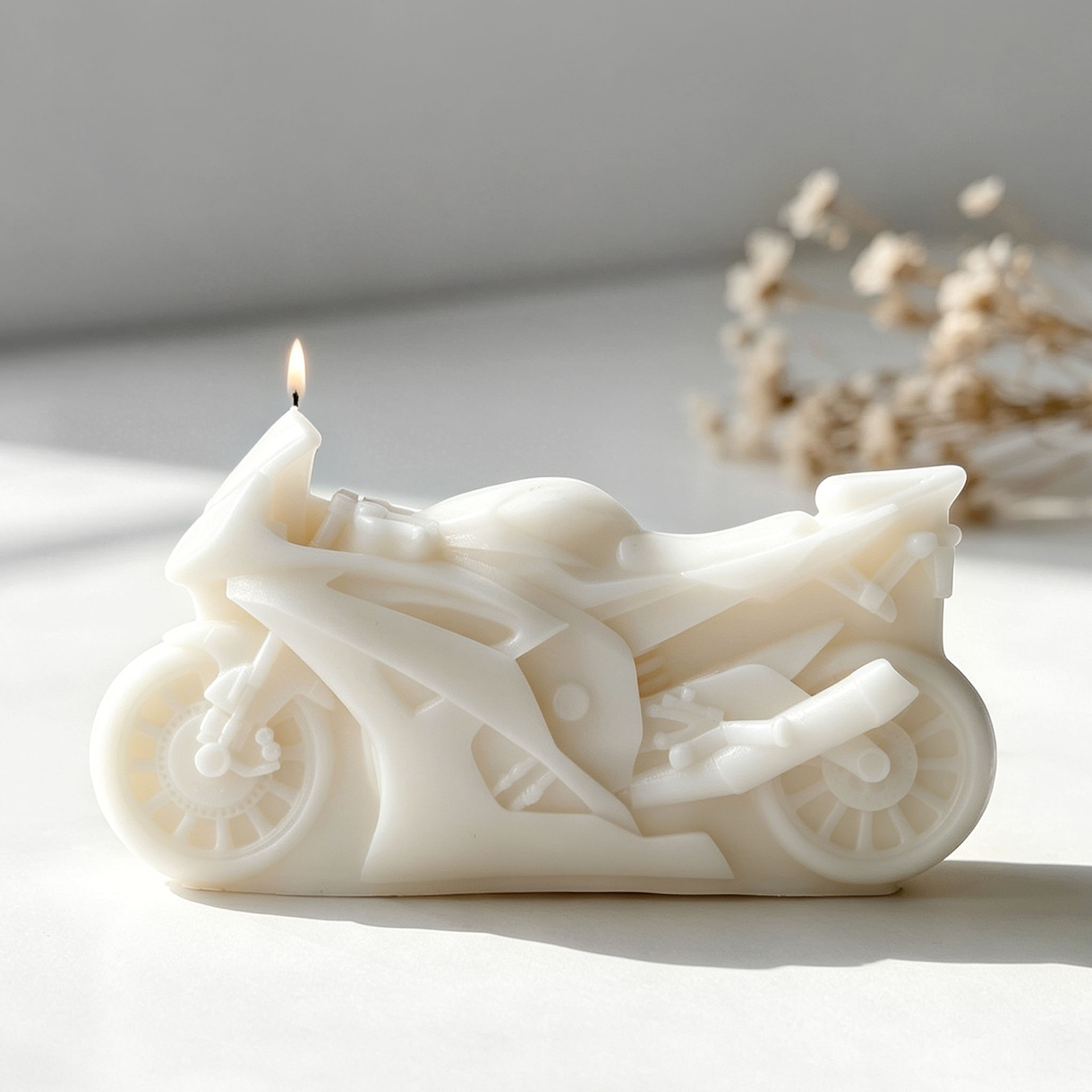 Motorcycle Design Candle Silic - Candle Supplies Storage recension och pris