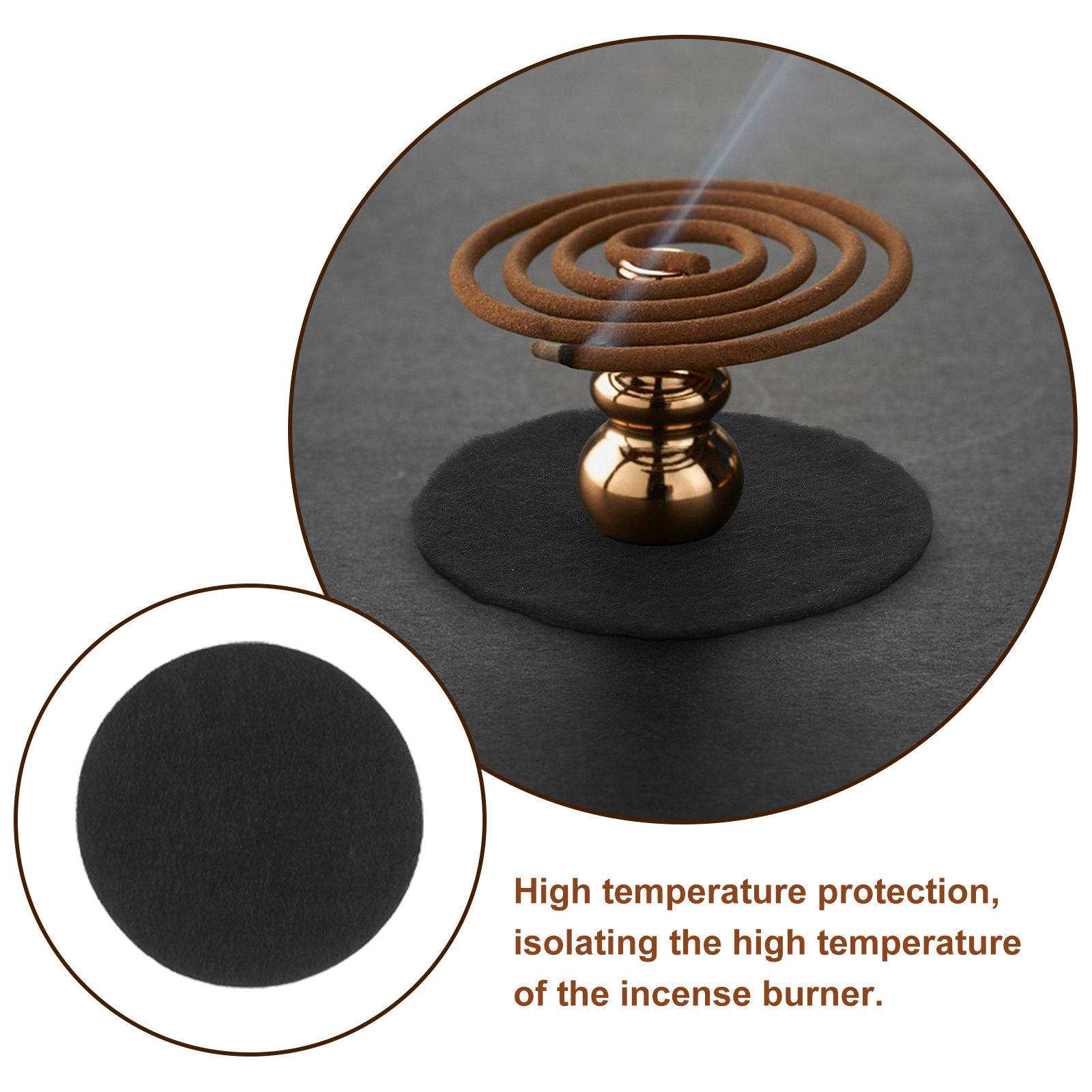 100Pcs Incense Burner Fireproo - Heat Resistant Mat recension och pris