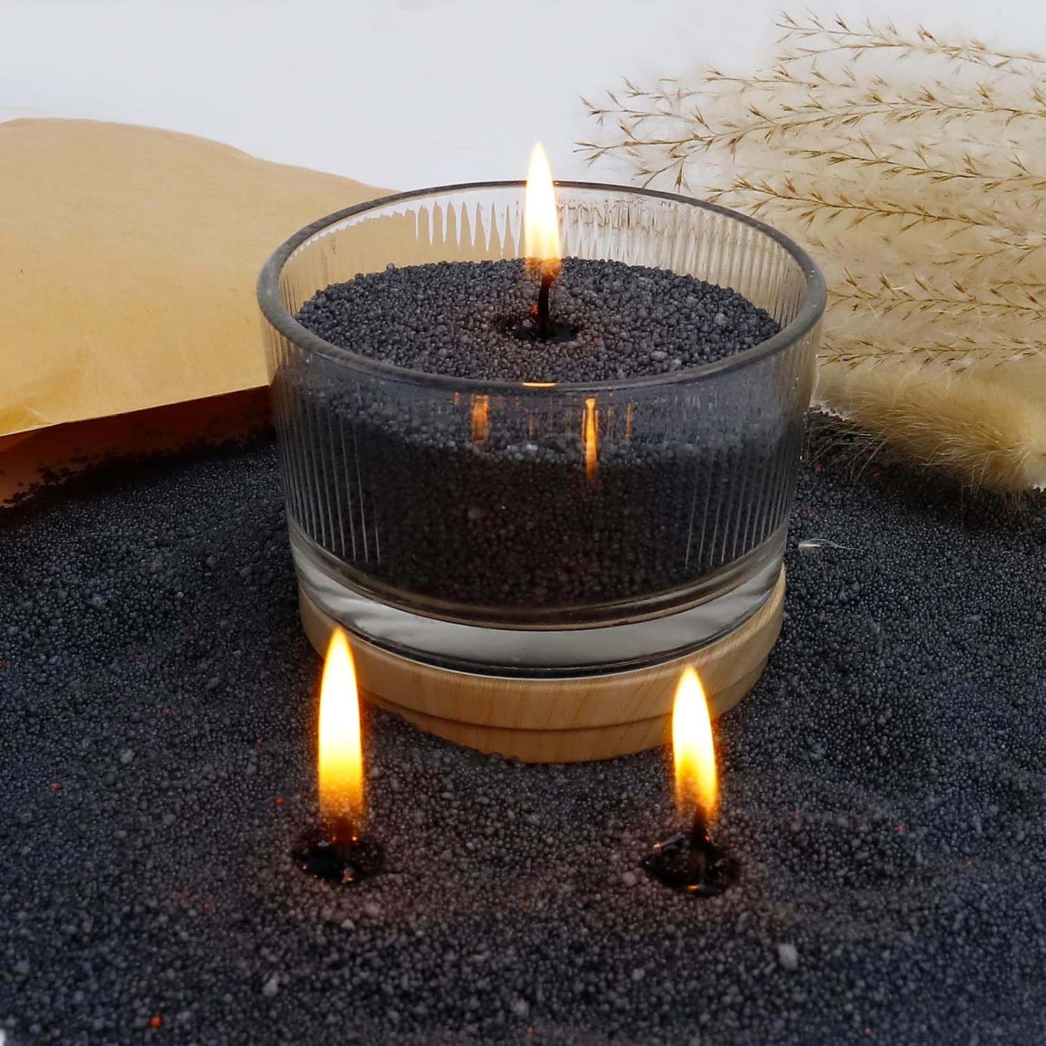 Black Candle Sand with Wick, 2 - Candle Supplies Storage recension och pris